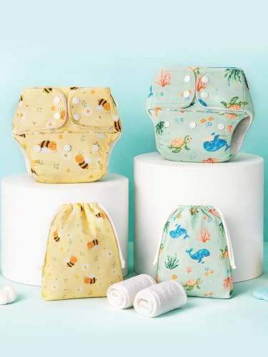 Image of superbottoms BASIC for Baby Reusable Cloth Diapers for Babies l New Trimmer Version l Adjustable & Washable l Rash Free Diapers l Comes with a UltraThin Dry Pad l 3m - 3Y