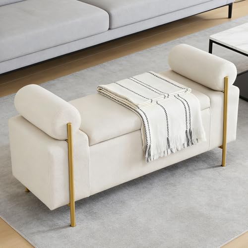 Mdhitsox 44" Storage Ottoman Bench with Storage, Bedroom Bench with