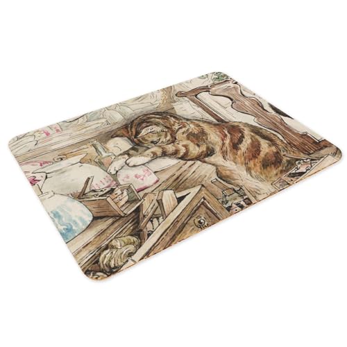 Napperons chatons en liège souple, grand set de table enfant style Beatrix Potter
