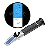 HHTEC Branderij refractometer alcohol 0-80% v/v handrefractometer alcoholmeter voor gedistilleerde dranken en ethanol met water zoals whisky wodka met handleiding in het Duits