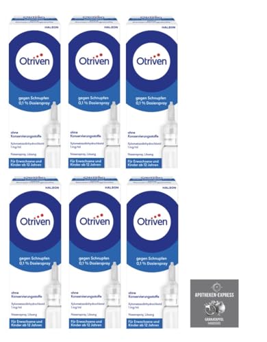 Otriven Nasenspray für Erwachsene Set mit 6 x 10 ml inkl. einer Handcreme ODER Handseife von Apotheken-Express