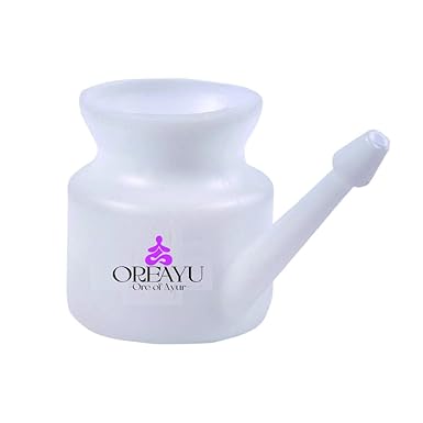 OREAYU  Plastic Jala Neti Pot Lota 500 ml White Jal Neti for Health and Yoga Use Made of virgin plastic