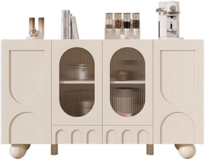 Cabinet for Dishes Modern Simple Cream Style Dining Side Cabinet Against The Wall Storage Living Room Tea Home(S:80CMX40CMX86CM)