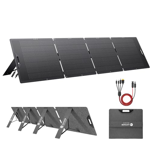 LVYUAN 400W ソーラーパネル 48V 折りたたみ式 ETFE 転換率22.5% 単結晶 IP65 防水 XT60 DC5525 DC7909 DC35135対応 急速充電 折畳式 スタンド付 高変換効率 ポータブル電源 太陽光パネル 最新型 キャンプ アウトドア 防水・防塵仕様【TÜV安全認証/IEC国際規格製品】（型式：CSSP-400W）