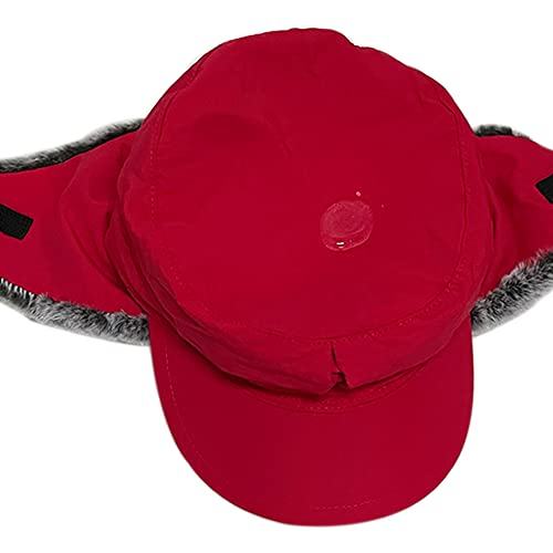 Winter Men Women Tweed Trapper Hunting Hat Elmer Fudd Army Cadet Cap Buffalo Fleece Ear Flaps Red #TOP4