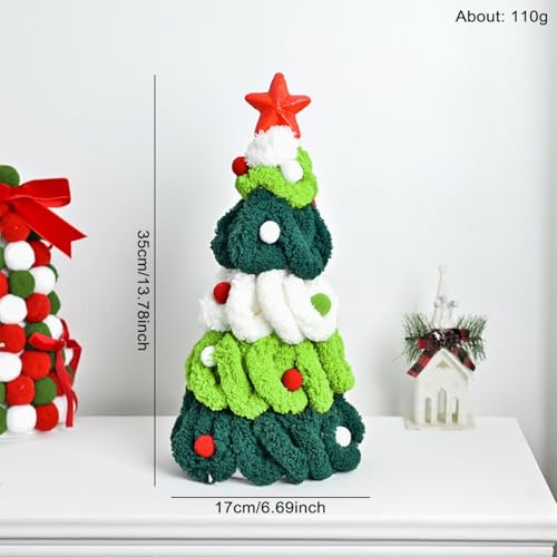 Árbol de Navidad de hilo para decorar tu mesa de oficina 7