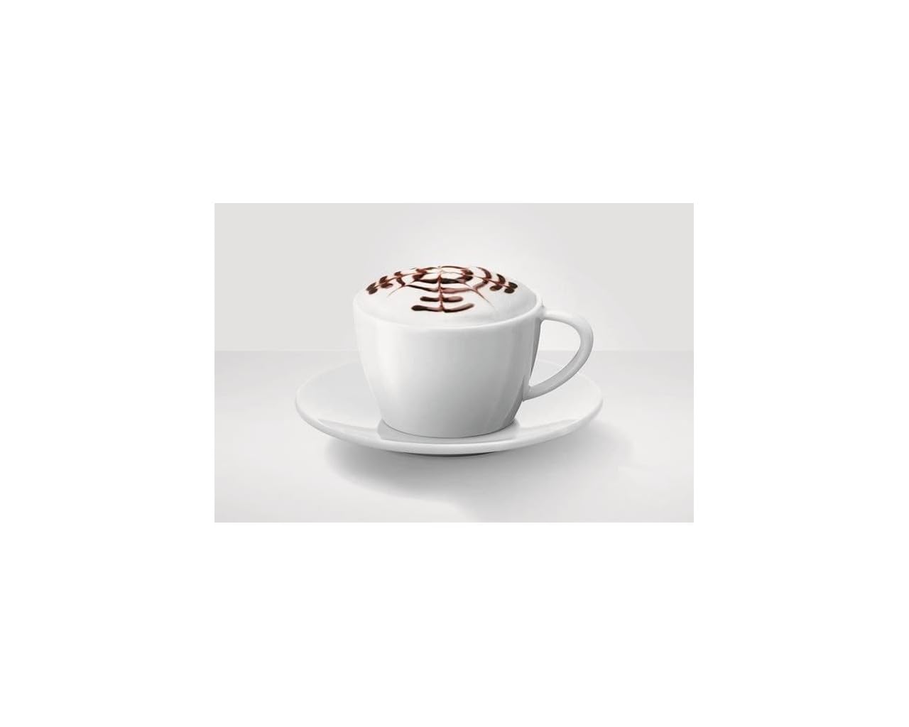 Jura 66501 Cappuccino Cups Set of 2 with Saucer, Porcelain, White, 11 x 9 x 6 cm