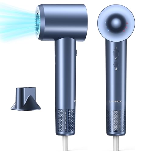 Hair Dryer, Ionic Blow Dryer, Professional High-Speed Hairdryer with 150,000 RPM Motor for Fast Drying, 5 Temps/3 Speeds Lightweight Hairdryer with Magnetic Nozzle for Home Travel Women Man