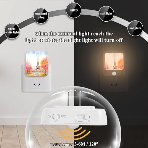 Lámpara nocturna LED plug-in Qilmy 2 unidades miniatura 5