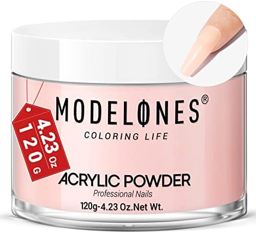 MODELONES 4.23oz Nude Bare Nail Acrylic Powder Natural Nude Color Nail Art Powder