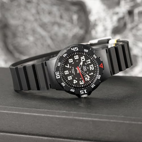 Image of Q&Q Women's Fibre Strap Analog Watch (Black Dial) - 100M Water Resistant, Lightweight Casual Wrist Watch - VR19J001Y