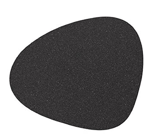 LindDNA Tischset Curve L Recyceltes Leather Core Anthrazit, Maße: 37cm x 44cm, 991390