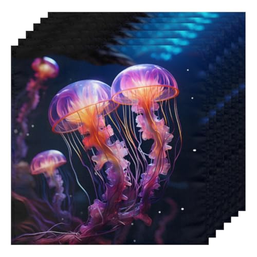 Servilletas de tela Jellyfish multicolor set 6 miniatura 1