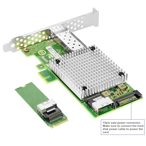Image of M.2 M-Key to 10GbE SFP+ NIC, Intel 82599 Single SFP+ 10G Expansion Card