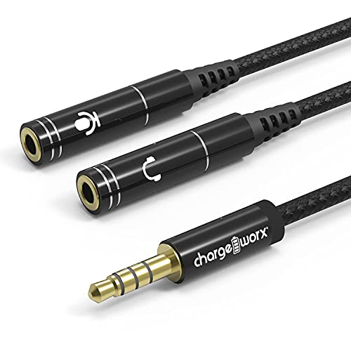 Adaptador divisor Jack 3.5mm para auriculares y micrófono miniatura 2
