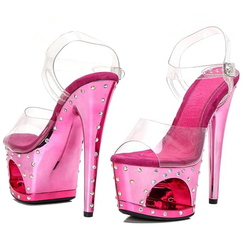 WUXIN H&P Women's 7 inch Platform Heels Ankle-Strap Sexy, 7 Inch Pole Dance High Heel Platform, Exotic Platform Pole Dancer Heels Shoes Stiletto 6 8 inch2