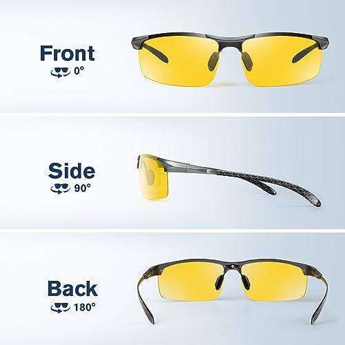 Image of BIRCEN Carbon-Fiber Polarized Sunglasses for Men: 0.74 oz & UV Protection