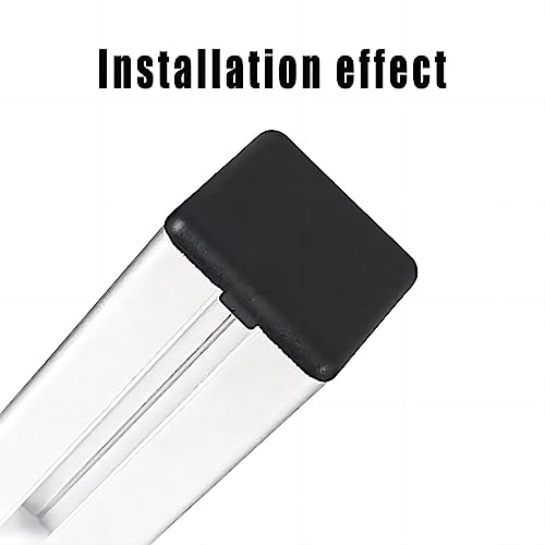 Image of 8080 European Standard Black Square Plastic Aluminum Profile End Caps, 80x80mm (10pcs)