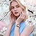 Witzon Floral Band Compatible with Samsung Galaxy Watch 8 Band 40mm 44mm, Samsung Galaxy Watch 8 Classic 46mm, Cute Soft Silicone No Gap Sport Strap Replacement for Women Men, Pink