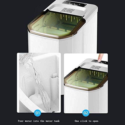 LLSS Mini Kleine automatische Eismaschine, Haushalt Gewerbe Dual-Use 10KG EIS Volumen 9 Eismaschine – Bild 8