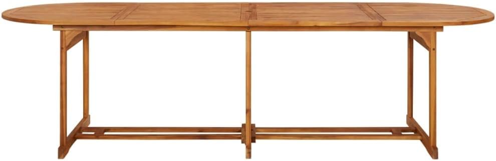 Patio Dining Table,Outdoor Patio Table, Garden Table, Outdoor Patio Furniture,Balcony Table,Farmhouse Rustic Table,for Deck,Lawn,Garden,Backyard, 110.2"x35.4"x29.5" Solid Acacia Wood