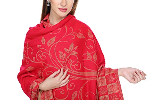 Image of KRITI Paisley Design Woollen Beige Color Shawl For Women