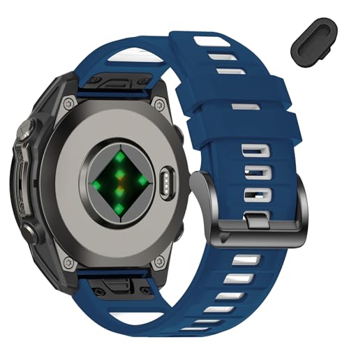 Image of 26mm Watchbands Compatible With Garmin Fenix 8 Pro /Quatix 8 51mm /Fenix 7X Pro /7X /6X Pro /6X /5X Plus /5X /3 HR,Silicone Quick-Fit Strap for tactix 8 51mm /7 pro /Enduro 3 2 /Descent Mk3i-51mm /Mk2i