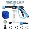 Crywag Car Wash Foam Gun for Garden Hose, Foam Cannon Car Wash Kit with Microfiber Wash Mitt, High Pressure Nozzle & 3 Spray Modes, Hose Foam Blaster for Cars, Trucks, RV, Motorcycle Cleaning - Blue #5