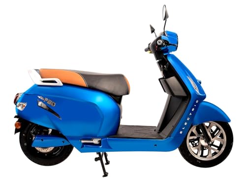 Image of eblu India's 1st Family e Scooter - Feo - Typical Driving Range 110km per charge - Top speed 60 kmph, Xtra - LEG ROOM | COMFORT | SAFETY | STABILITY (Pantone - Blue)