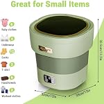 Portable Mini Washing Machine 12L, Foldable Compact Washer for Underwear, Socks & Baby Clothes, Deep Clean Suitable for Apartment, Dorm, RV & Travel
