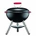 Bodum - 11529-01 - Fyrkat - Barbacoa a carbón con Tapa y Parrilla - portátil - Patas de Acero Inoxidable - asa de Silicona - Color Negro
