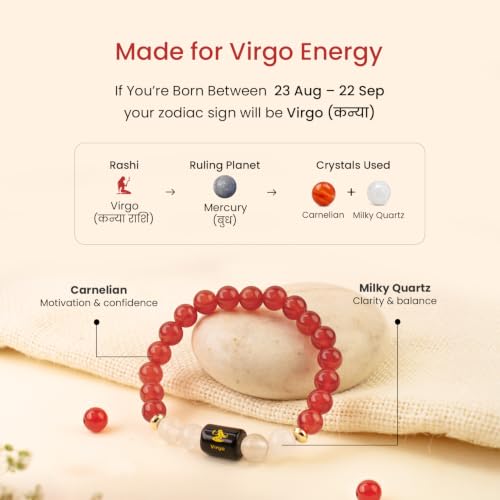 Image of Astrotalk Zodiac Crystal Bracelet | Balances Energy & Enhances Positivity | Certified Healing Crystals with Certificate | Astrology Bracelet for Man & Woman | Gift for Man & Woman