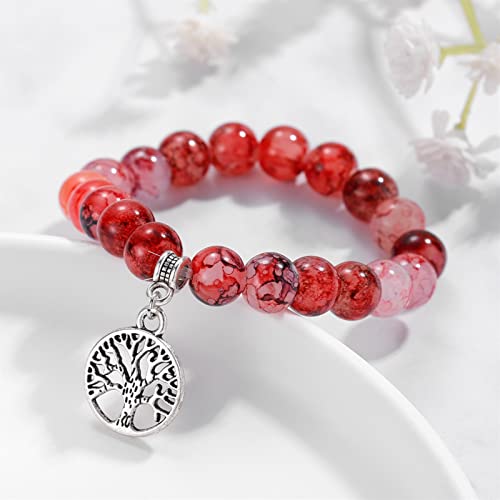 Bracelets yoga en perles naturelles et chaîne tressée pour le bien-être