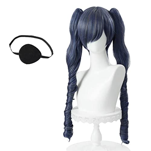 Perruque Ciel Phantomhive cosplay costume anime avec cache-œil noir