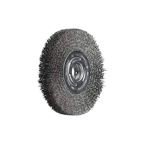 PFERD 81121 Medium Face Crimped Wheel Brush, Carbon Steel Wire, 7