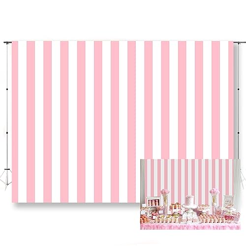 Fondo fotográfico rosa y blanco 8x6 ft miniatura 1