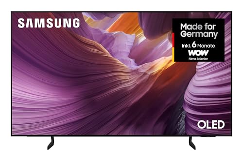 Samsung OLED 4K S85F 77 Zoll (195 cm) UHD Fernseher, NQ4 AI Gen2 Prozessor,4K Upscaling, OLED HDR, Farben Pantone validiert, Dolby Atmos, Gaming-Hub, Knox Security, Samsung Vision AI Smart TV