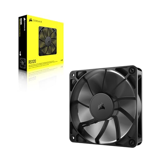 Image of CORSAIR 120mm PWM Fan - Daisy-Chain Connection - Low-Noise - Magnetic Dome Bearing - 4.72 inch Square - 2100 RPM - 72.8 CFM - Desktop /Laptop Compatible