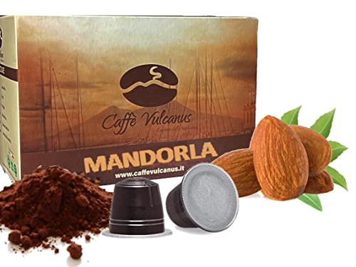 Caffé Vulcanus - Capsules compatibles avec Nespresso (50 Capsules, Amande)