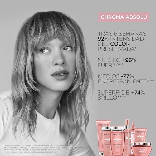 Kérastase Chroma Absolu, Sérum Capilar Antiencrespamiento, Protector Térmico Sin Aclarado, Para Pelo Coloreado Sensibilizado y/o Dañado, Sérum Chroma Thermique, 150 ml - imagen 4