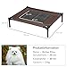 PawHut Hundebett Hundeliege Outdoor Katzenbett Haustierbett Schlafplatz Stahl 600D Oxford-Gewebe Braun 76 x 61 x 18 cm