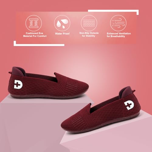 Image of DOCTOR HEALTH SUPER SOFT Women's Memory Foam Walking & Running Shoes | Lightweight Slip-On Sneakers for Gym, Training, Casual & Everyday Use | Flexible, Soft Cushion Athletics for Ladies & Girls