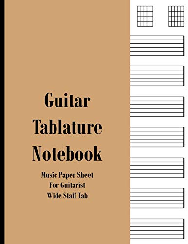 Guitar Tablature Notebook Music Paper 109 Pages