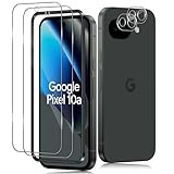 TUTUO Protector de Pantalla para Google Pixel 10A, [2+2 Piezas] Cristal Templado + Protector de Lente de Cámara, 9H Dureza HD Vidrio Templado, Sin Burbujas, Antiarañazos