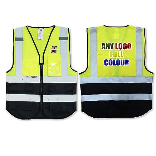 Gilet haute visibilité Salzmann anti-accident multi-poches jaune avec porte-badge