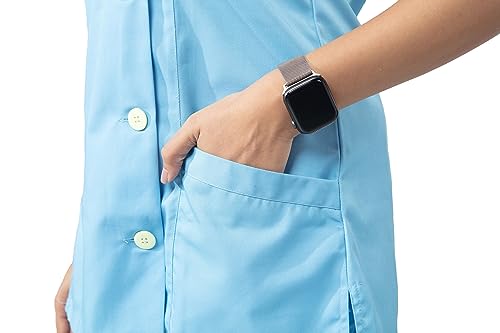 Image of UNIFORM CRAFT Women's Polyester and Cotton Twill Nurse Uniform, Light Blue (2XL)