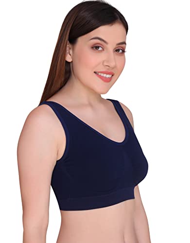 Image of Plumbury Women's Nylon Lightly Padded Wire Free Sports Bra