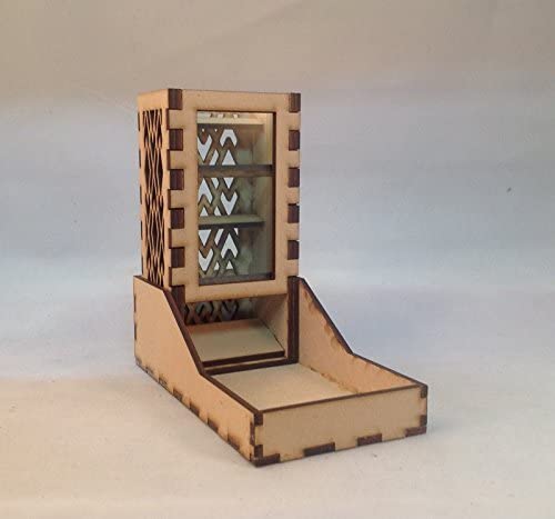Mini Dice Tower And Tray V4 Glass Green Acrylic Window Laser Cut Mdf Unique Gift #TOP1