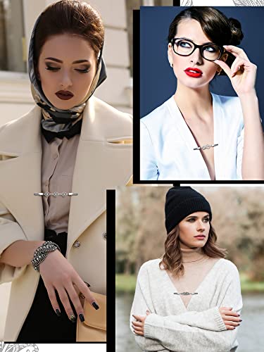 Image of Hicarer 6 Pieces Vintage Shirt Dress Cardigan Clip, Waist Clip for Women, Sweater Shawl Brooch Jacket for Clothing