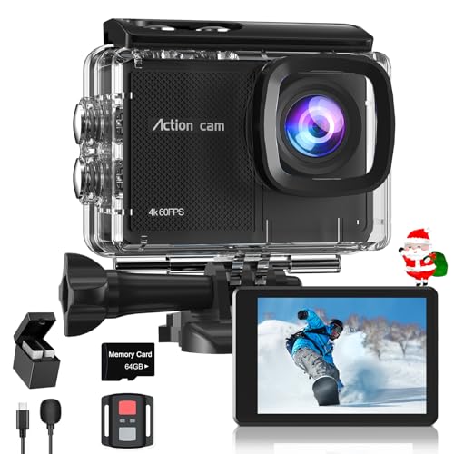Cámara Deportiva 4K con Tarjeta 64GB y Mando